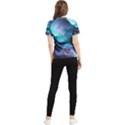 Abstract Graphics Nebula Psychedelic Space Women s Short Sleeve Rash Guard View2