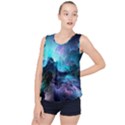 Abstract Graphics Nebula Psychedelic Space Bubble Hem Chiffon Tank Top View1