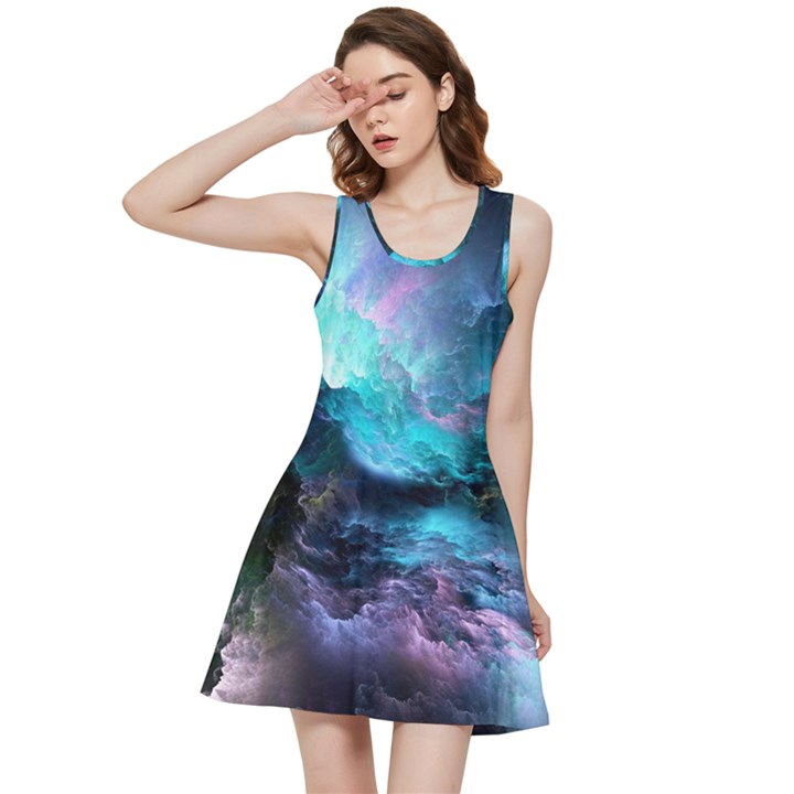 Abstract Graphics Nebula Psychedelic Space Inside Out Racerback Dress