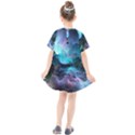 Abstract Graphics Nebula Psychedelic Space Kids  Smock Dress View2