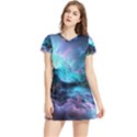 Abstract Graphics Nebula Psychedelic Space Women s Sports Skirt View1