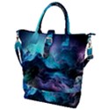 Abstract Graphics Nebula Psychedelic Space Buckle Top Tote Bag View1