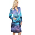 Abstract Graphics Nebula Psychedelic Space Long Sleeve Velvet Robe View3