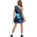 Abstract Graphics Nebula Psychedelic Space Kids  One Shoulder Party Dress View4