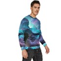 Abstract Graphics Nebula Psychedelic Space Men s Fleece Sweatshirt View3