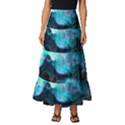 Abstract Graphics Nebula Psychedelic Space Tiered Ruffle Maxi Skirt View1