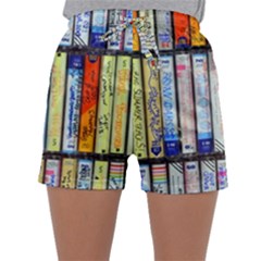 Cassette Tape Music Vintage 1980s 70s Sleepwear Shorts by 99art