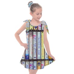 Cassette Tape Music Vintage 1980s 70s Kids  Tie Up Tunic Dress by 99art