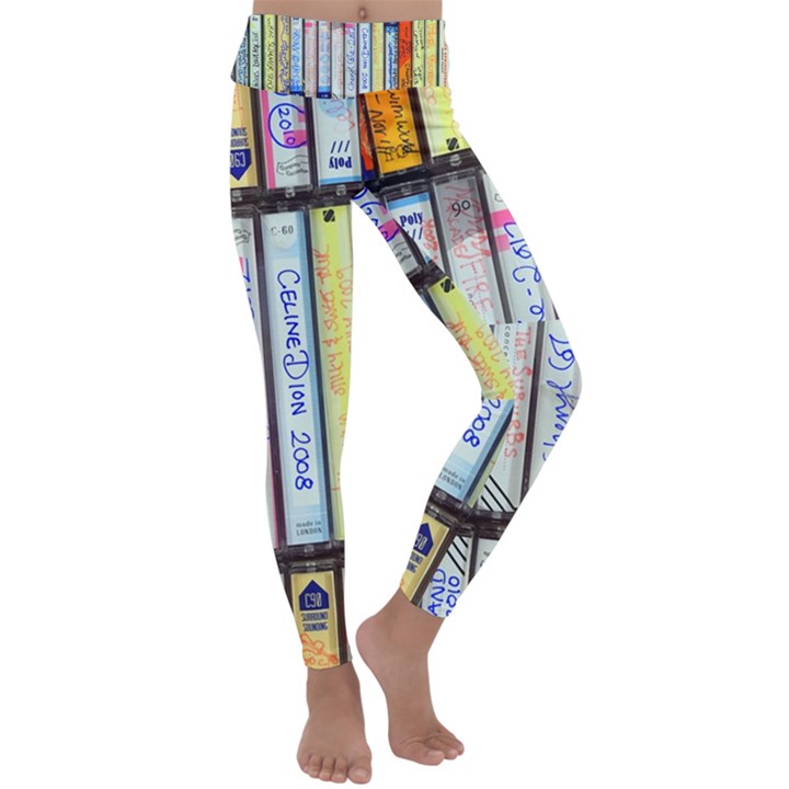 Cassette Tape Music Vintage 1980s 70s Kids  Lightweight Velour Classic Yoga Leggings