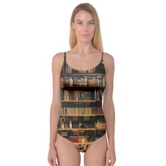 Books On Bookshelf Assorted Color Book Lot In Bookcase Library Camisole Leotard 