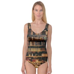 Books On Bookshelf Assorted Color Book Lot In Bookcase Library Princess Tank Leotard 