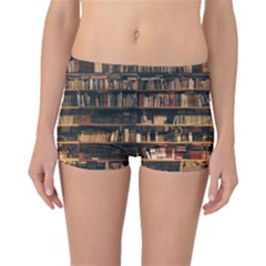 Books On Bookshelf Assorted Color Book Lot In Bookcase Library Boyleg Bikini Bottoms