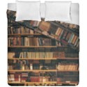 Books On Bookshelf Assorted Color Book Lot In Bookcase Library Duvet Cover Double Side (California King Size) View1