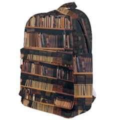 Books On Bookshelf Assorted Color Book Lot In Bookcase Library Classic Backpack