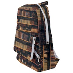 Books On Bookshelf Assorted Color Book Lot In Bookcase Library Travelers  Backpack