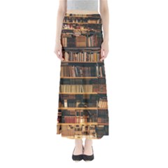 Books On Bookshelf Assorted Color Book Lot In Bookcase Library Full Length Maxi Skirt