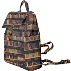 Books On Bookshelf Assorted Color Book Lot In Bookcase Library Buckle Everyday Backpack