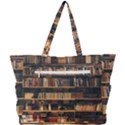 Books On Bookshelf Assorted Color Book Lot In Bookcase Library Simple Shoulder Bag View3