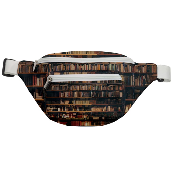 Books On Bookshelf Assorted Color Book Lot In Bookcase Library Fanny Pack