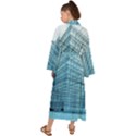 Architecture Blue Drawing Engineering City Modern Building Exterior Maxi Kimono View2