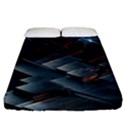 Architectural Design Abstract 3d Neon Glow Industry Fitted Sheet (California King Size) View1