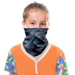 Architectural Design Abstract 3d Neon Glow Industry Face Covering Bandana (kids) by 99art