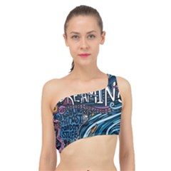 Graffiti Art Psychedelic Art Graphic Design Modern Art Spliced Up Bikini Top  by 99art