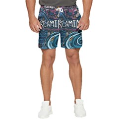 Graffiti Art Psychedelic Art Graphic Design Modern Art Men s Runner Shorts by 99art