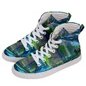 Anime Landscape Apocalyptic Ruins Water City Cityscape Men s Hi-Top Skate Sneakers View2