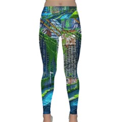 Anime Landscape Apocalyptic Ruins Water City Cityscape Lightweight Velour Classic Yoga Leggings by 99art