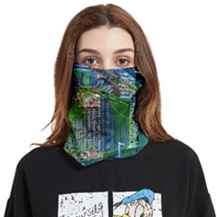 Anime Landscape Apocalyptic Ruins Water City Cityscape Face Covering Bandana (two Sides) by 99art