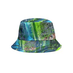 Anime Landscape Apocalyptic Ruins Water City Cityscape Bucket Hat (kids) by 99art