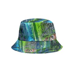 Anime Landscape Apocalyptic Ruins Water City Cityscape Inside Out Bucket Hat (kids) by 99art