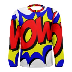 Pow Comic Comic Book Fight Men s Long Sleeve Tee by 99art