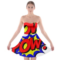 Pow Comic Comic Book Fight Strapless Bra Top Dress by 99art