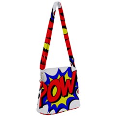 Pow Comic Comic Book Fight Zipper Messenger Bag