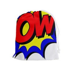 Pow Comic Comic Book Fight Drawstring Pouch (xl) by 99art