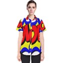 Pow Comic Comic Book Fight Women s Short Sleeve Shirt View1