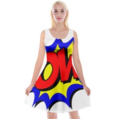 Pow Comic Comic Book Fight Reversible Velvet Sleeveless Dress by 99art