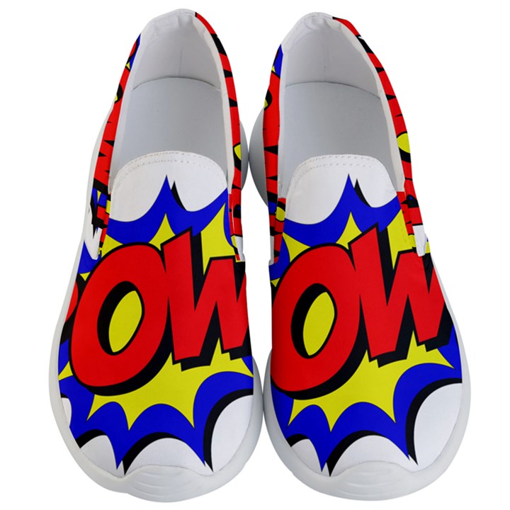 Pow Comic Comic Book Fight Men s Lightweight Slip Ons