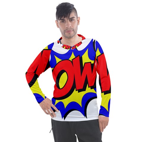 Pow Comic Comic Book Fight Men s Pique Long Sleeve Tee by 99art