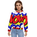 Pow Comic Comic Book Fight Women s Long Sleeve Raglan Tee View1