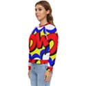 Pow Comic Comic Book Fight Women s Long Sleeve Raglan Tee View2