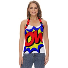 Pow Comic Comic Book Fight Basic Halter Top by 99art