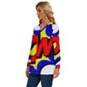 Pow Comic Comic Book Fight Long Sleeve Drawstring Hooded Top View2