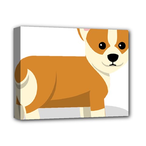 Corgi Dog Puppy Deluxe Canvas 14  X 11  (stretched) by 99art