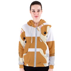 Corgi Dog Puppy Women s Zipper Hoodie by 99art