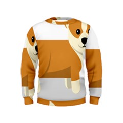 Corgi Dog Puppy Kids  Sweatshirt by 99art