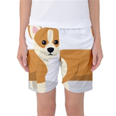 Corgi Dog Puppy Women s Basketball Shorts by 99art