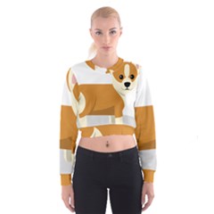 Corgi Dog Puppy Cropped Sweatshirt by 99art